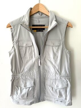 Eddie Bauer Gray Travex Atlas Outdoor Hiking Travel Utility Safari Vest Gorpcore
